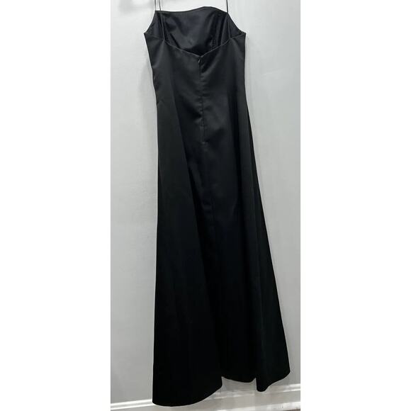 ABS Essentials By Allen Schwartz Size 8 Black Full Length Strapless Evening Gown - Picture 2 of 11